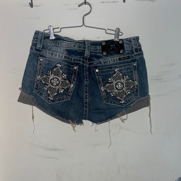 Miss Me Women's Blue Denim Shorts - Picture 1 of 5